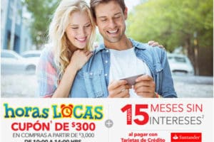 Best Buy: Horas Locas Santander Cupón de $300 + 15 MSI