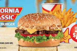 Carl’s Jr: Combo California Classic Cheeseburger por $72