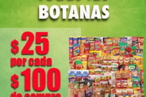 Comercial Mexicana: $25 por cada $100 de compra en botanas