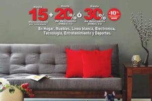 Sears: hasta 30% de descuento en muebles, hogar, línea blanca, electrónica y deportes