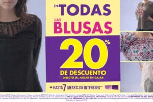 Suburbia: 20% de descuento en blusas del 2 al 5 de septiembre