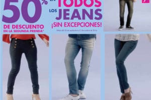 Suburbia: jeans con 50% de descuento en segunda prenda