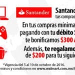 Walmart: $300 de bonificación + cupón de $200 con Santander