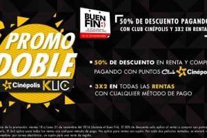 Promociones El Buen Fin 2016 Cinépolis KLIC