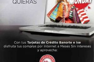 Cyber Monday 2016 Banorte: 10% de bonificación en tiendas online
