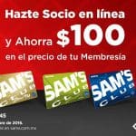 El Buen Fin Sam's Club Hazte Socio y ahorra $100 en membresia Sams