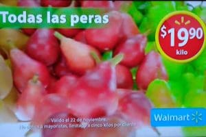 Walmart: martes de frescura frutas y verduras 22 de noviembre