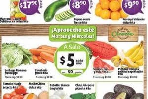 Soriana: Frutas y Verduras 8 y 9 de Noviembre