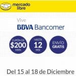 Mercado Libre $200 de descuento y hasta 12 MSI con BBVA Bancomer