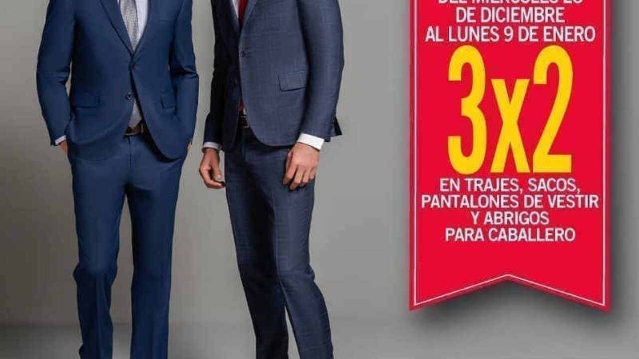 Sears: 3×2 en trajes, sacos, pantalones de vestir y abrigos para caballero