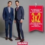 Sears 3×2 en trajes, sacos, pantalones de vestir y abrigos para caballero