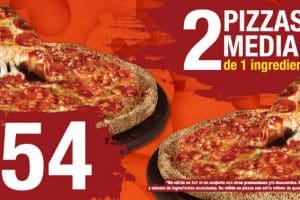 Benedetti’s: 2 pizzas medianas de 1 ingrediente a $154