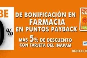 La Comer: 10% de bonificación en puntos Payback en Farmacia