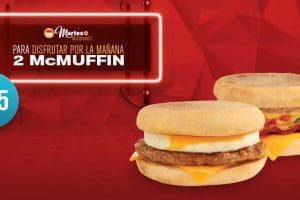 Martes de McDonald’s: Cupón de 2 McMuffin por $35