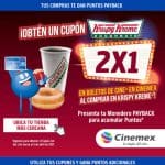 Cupón 2x1 en Cinemex al comprar en Krispy Kreme