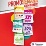 Promo Semana Cinemex Descuentos, 2×1 y precio especial