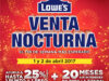 Venta Nocturna Lowe’s 1 y 2 de Abril 2017