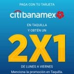 2x1 en Cinépolis pagando con Citibanamex del 24 de abril al 25 de mayo 2017