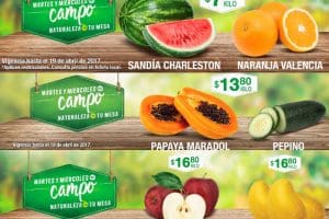 Comercial Mexicana: frutas y verduras martes y miercoles del campo 18 y 19 de abril