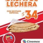 Invitado Especial Cinemex Crepa de Lechera a $34 pesos