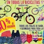 Julio Regalado 2017 30% de descuento en trajes de baño, shorts, bermudas y bicicletas