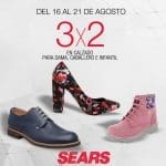 Sears 3×2 en zapatos de dama, caballero e infantil del 16 al 21 de agosto