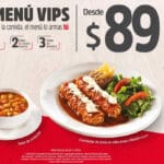 Vips nuevo menú comidas completas desde $89 pesos