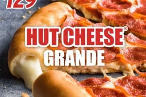 Pizza Hut: Hut Cheese Grande Familiar 1 Ingrediente a $129