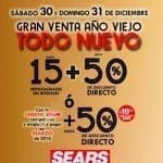 Sears: Gran Venta de Año Nuevo 30 y 31 de Diciembre 2017