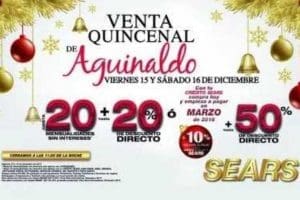Sears: Venta Quincenal de Aguinaldo del 15 al 16 de diciembre