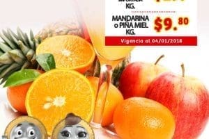 Frutas y Verduras Soriana Mercado del 2 al 4 de Enero 2018