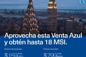 Venta Azul Aeroméxico del 15 al 21 de enero de 2018
