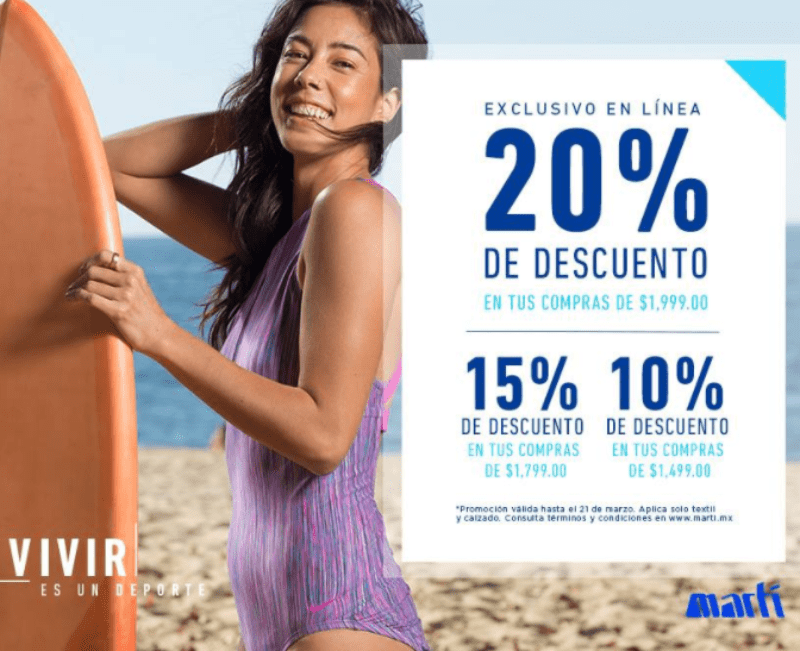 Martí - Ofertas mes de la mujer 20% de descuento en ropa y accesorios