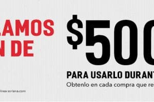 Soriana: Cupón $500 pesos de regalo para el Hot Sale 2018