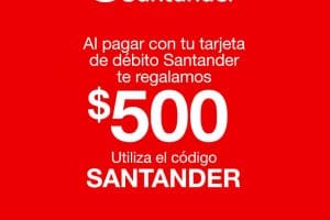 Soriana: Cupón $500 de regalo pagando con tarjetas Santander