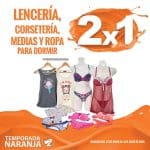 Temporada Naranja 2018 La Comer: 2x1 en lencería, corsetería, medias y ropa para dormir