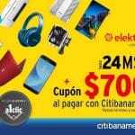 Elektra: Cupón de $700 pesos + 24 MSI con tarjetas CitiBanamex