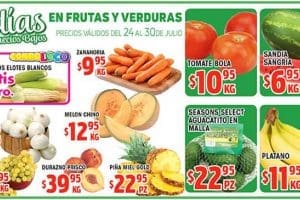 Frutas y Verduras HEB del 24 al 30 de julio 2018