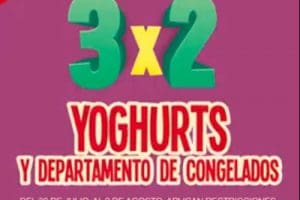 Julio Regalado 2018: 3×2 en yoghurts y departamento de congelados