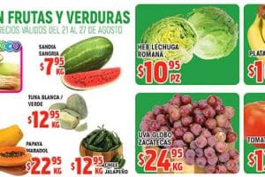 Frutas y Verduras HEB del 21 al 27 de agosto 2018