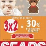 Sears 3x2 o 30% de descuento en ropa para niñas, niños y bebes al 20 de agosto