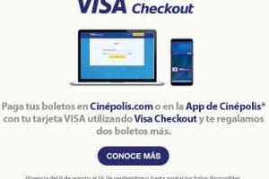 Cinépolis: boletos de cine GRATIS pagando con Visa Checkout