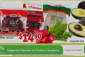 Soriana Mercado: Frutas y Verduras del 14 al 17 de Septiembre 2018