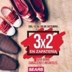 Sears: 3×2 en zapatos para toda la familia y 30% de descuento online
