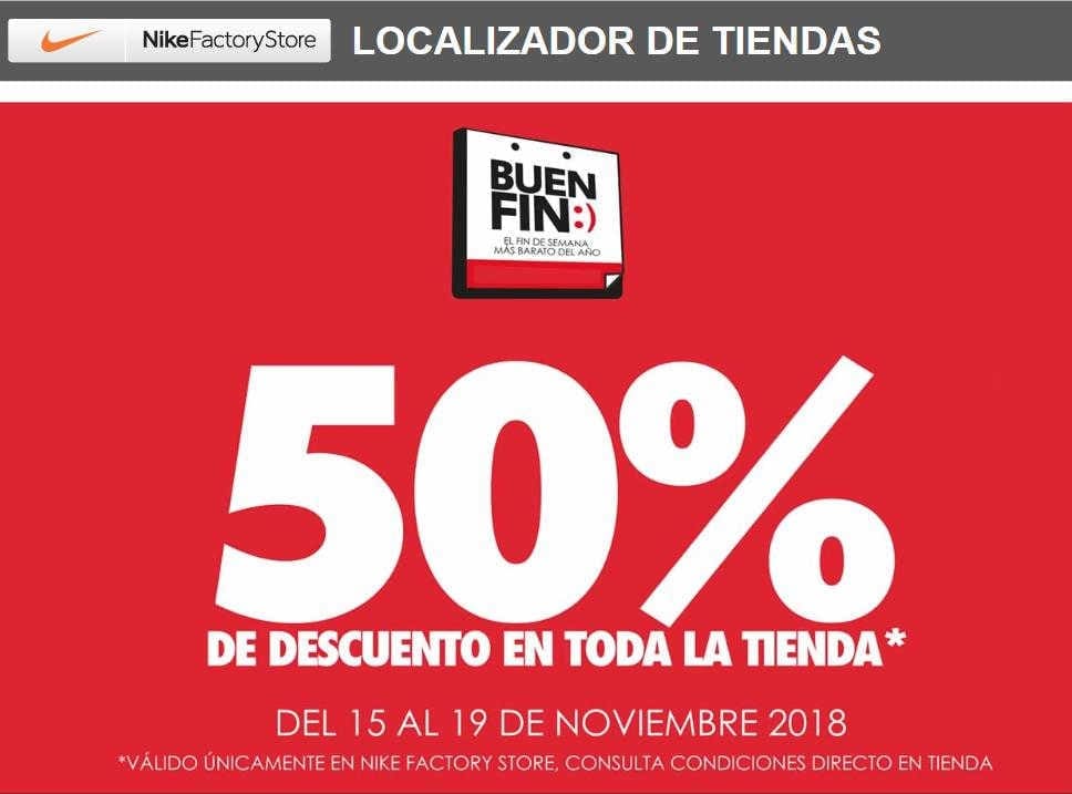 El Buen Fin 2018 Nike Factory Stores: 50% de descuento en toda la tienda