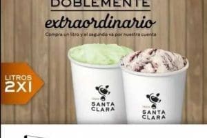 Helados Santa Clara El Buen Fin 2018: 2×1 en helados de un litro