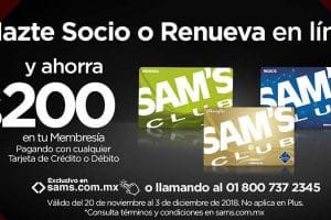 Sam’s Club: Hazte socio o renueva y ahorra $200 en tu membresía Sams