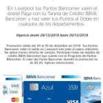 Puntos Bancomer Liverpool diciembre 2018