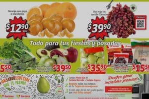 Soriana Mercado: frutas y verduras del 21 al 24 de Diciembre 2018