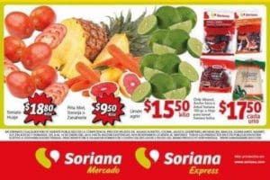 Frutas y Verduras Soriana Mercado del 8 al 10 de enero 2019